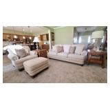 Flexsteel Sofa & Armchair, Bassett End Tables