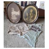 2 Vintage Oval Pictures & Men's Basketball Uniform