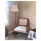 Empire Style Arm Chair, Floor Lamp
