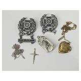 1.05 OZT Sterling Silver Jewelry: Military & More