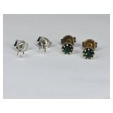.52 Grams 10K Gold & Unmarked Diamond Earrings