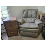 Lane Leather Reclining Chair, File Cabinet