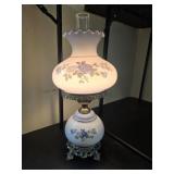 Vintage Milk Glass Gone With The Wind Lamp