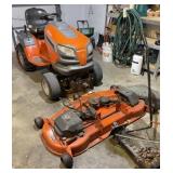Husqvarna Riding Mower & 54 In Deck, Implements