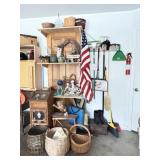 Outdoor Decor, Wooden Toolbox, Flag