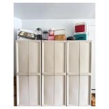 3 Storage Cabinets, Bakeware, Sm. Appliances