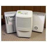 3 Dehumidifiers: Whirlpool, Danby, Frigidaire