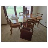 Mid-Century Modern Dining Table, 4 Chairs