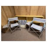 Picnic Time Folding Chairs, Wooden Bookcase