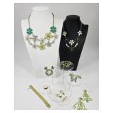 Uranium Glass & Other Costume Jewelry