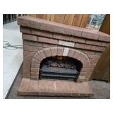 Faux Fireplace Surround with Electric Log Heater