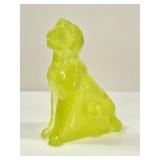 Mosser Handmade Uranium Glass Labrador / Dog