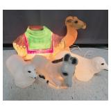 Empire Blow Mold Nativity Animals: Camel, Sheep