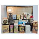 Windmill Lamp, Avon Cologne Bottles, Steamer Trunk