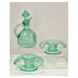 3 Uranium Glass: Paden City, Decanter
