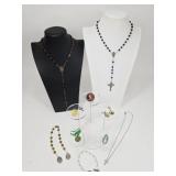 Religious Jewelry: St. Fabiola Brooch, Rosaries
