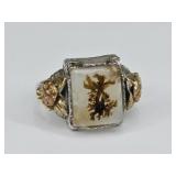 .10 OZT Sterling Silver & Dendritic Agate Ring