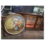 Lighted Buffet, Framed Art, Area Rug