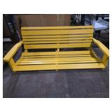 Yellow Porch Swing (Bench Only, No Chains)