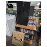 Retro Entertainment Stand, Magnavox Speakers, VHS