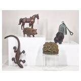 Cast Iron Animals, Bell, Bank