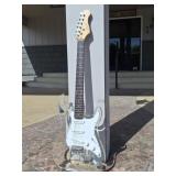 Skylark Acrylic Stratocaster Electric Guitar & Amp