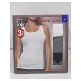 New Felina Ladies Ribbed Tank 3pk, L