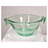 Uranium Glass Large Handled Bowl