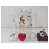 Glass & Crystal Paper Weights, Bell, Trinket Box