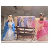 Empire Blow Mold Nativity: Joseph, Mary, Jesus