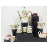 Lefton China Tea Set, Lenox Swan