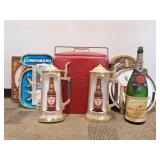 Beer Signs, Coca-Cola Cooler, Old Style, Blatz