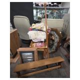 Wooden Cabinet, Wall Mirror, Wall Shelf, Doilies