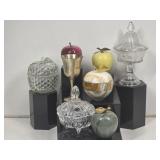 Polished Stone Decor, Candy Dish, Stone Apples