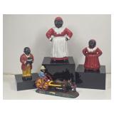 Black Americana Cast Iron Banks: Mammy, Uncle Mose
