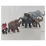 Elephants: Cast, Brass, Ceramic & Plastic