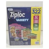 New Ziploc 322 Variety Pack Bags