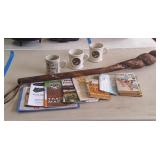 Handcrafted Twisted Vine Stick, Mugs, Books, Maps