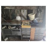 2 Metal 6 Drawer Cabinets, Hardware, Parts Bins