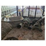Two Hose Reels, Garden Hose, Rubbermaid Cart
