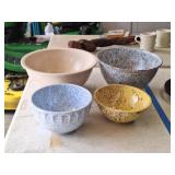 4 Melamine Confetti Bowls: Texas Ware and Others