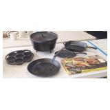 6 Pieces of Cast Iron: Lodge, Mr. Bar B Q