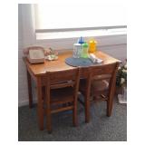 Child's Oak Desk and Chairs
