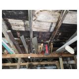 Contents in Barn Rafters: PVC Pipe, Lumber, Tile