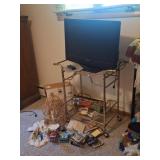 Dynex TV, MCM Bar Cart, Birdcage