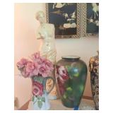 Venus De Milo Statue, Pitcher, Large Painted Vase