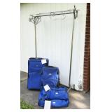 NEW 5 Piece Protocol Luggage Set, Clothing Rack