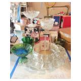 Jeanette Glass Punch Bowl, Georges Briard Glasses