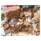 Ceramic Turtle, Picnic Basket, Decor