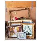 Framed Art, Faux Florals, Frames